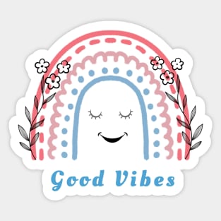 Good Vibes Rainbow Design Sticker